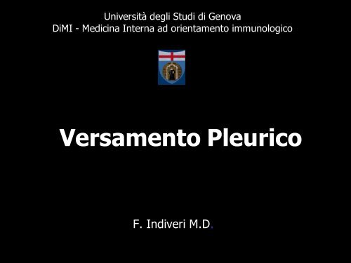 6° Versamenti pleurici - Facoltà di Medicina e Chirurgia - Università ...