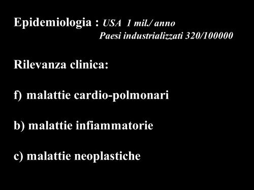 6° Versamenti pleurici - Facoltà di Medicina e Chirurgia - Università ...