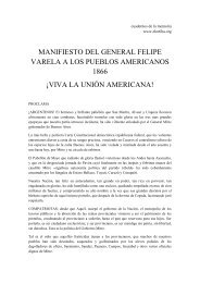 manifiesto del general felipe varela a los pueblos - El Ortiba