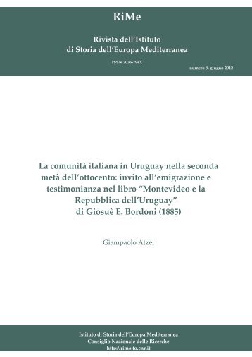 La comunità italiana in Uruguay nella seconda metà ... - RiMe - Cnr