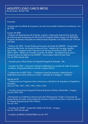 arquiteto joão carlos bross - BROSS Consultoria e Arquitetura