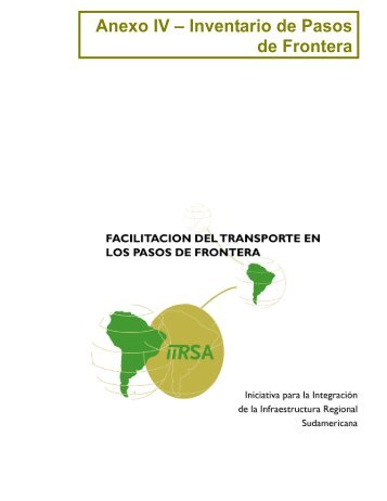 Anexo IV – Inventario de Pasos de Frontera - CAF