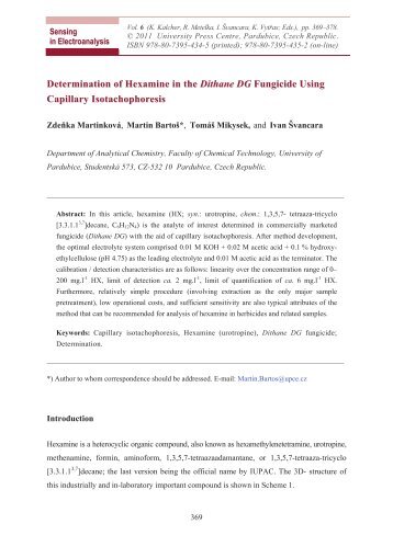 Determination of Hexamine in the Dithane DG Fungicide Using ...