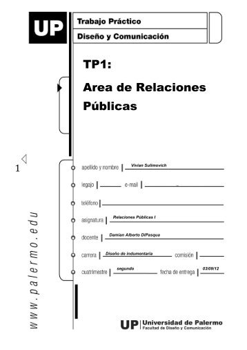 Trabajo Práctico 1 - Universidad de Palermo