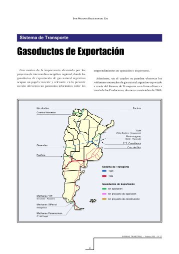 Gasoductos de Exportación - Ente Nacional Regulador del Gas