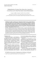 Standardization of extracts from Momordica charantia L ...