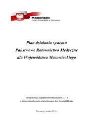 Plan Działania Systemu Państwowe Ratownictwo Medyczne dla ...