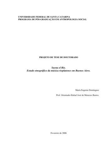 Suena el Río. Estudo etnográfico da música ... - Musa - UFSC