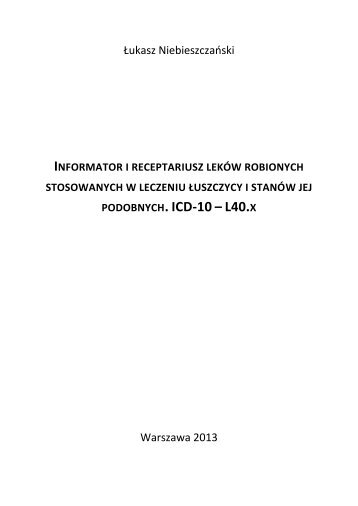 Informator i receptariusz leków na łuszczycę (pdf) - Łuszczyca