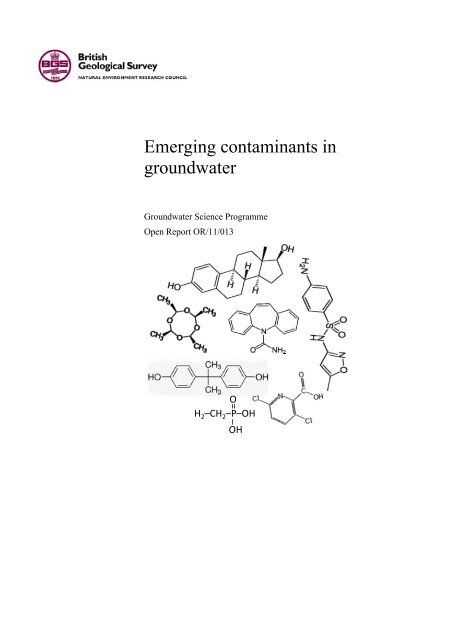 Emerging contaminants in groundwater - NERC Open Research ...