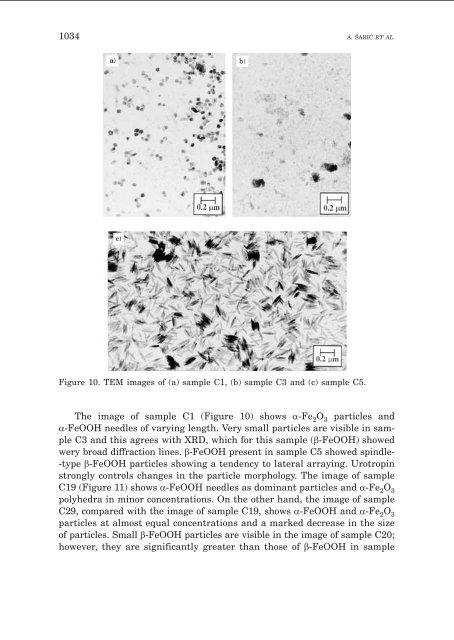 Influence of Urotropin on the Precipitation of Iron Oxides from FeCl3 ...