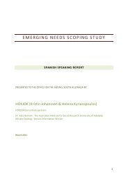 EMERGING NEEDS SCOPING STUDY - SA.Gov.au