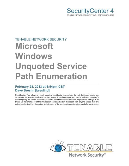 Service Path Windows Microsoft Windows Unquoted Service Path Enumeration - Tenable ...