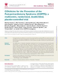 COlchicine for the Prevention of the Post-pericardiotomy Syndrome ...