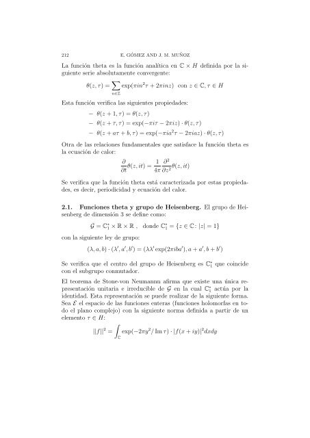 FUNCIONES THETA DE RIEMANN 1. Introducción El objetivo de ...