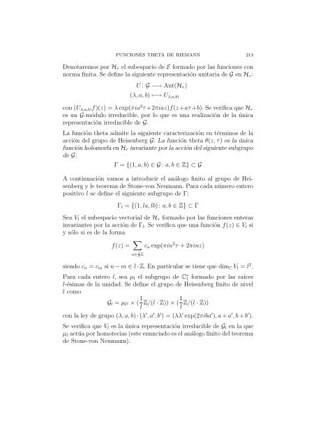 FUNCIONES THETA DE RIEMANN 1. Introducción El objetivo de ...