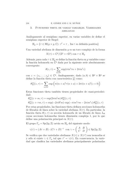 FUNCIONES THETA DE RIEMANN 1. Introducción El objetivo de ...