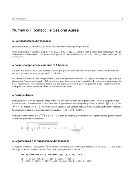 Cenni di TEORIA DEI NUMERI - Liceo Scientifico XXV Aprile