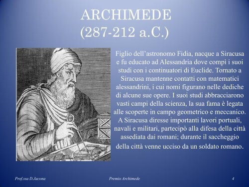 Da Archimede a Cavalieri - Liceo Scientifico Galilei