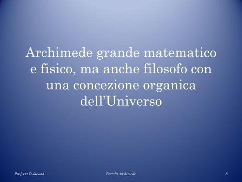 Da Archimede a Cavalieri - Liceo Scientifico Galilei