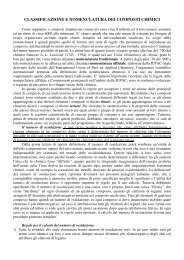 classificazione e nomenclatura dei composti chimici - Liceo ...