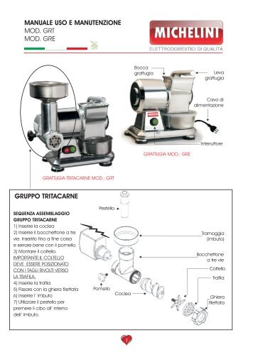 GRATTUGIA E TRITACARNE - Michelini Elettrodomestici