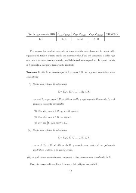 Le costruzioni con riga e compasso - Dipartimento di Matematica