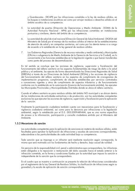 Guia de relleno sanitario manual - RedPeIA - Ministerio del Ambiente