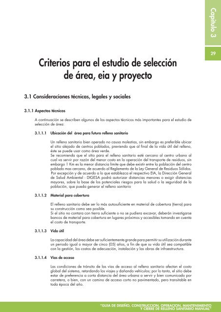 Guia de relleno sanitario manual - RedPeIA - Ministerio del Ambiente