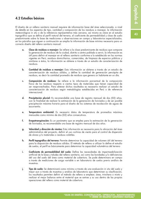 Guia de relleno sanitario manual - RedPeIA - Ministerio del Ambiente