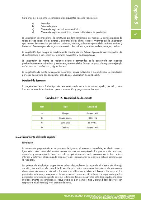 Guia de relleno sanitario manual - RedPeIA - Ministerio del Ambiente