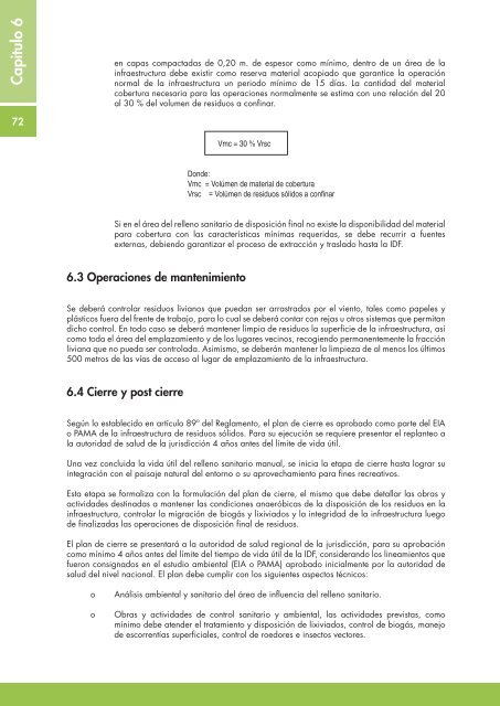 Guia de relleno sanitario manual - RedPeIA - Ministerio del Ambiente