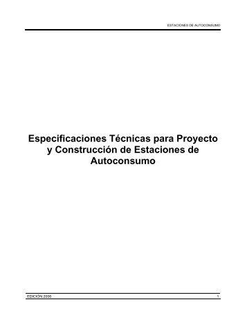 Especificaciones Técnicas para Proyecto y Construcción ... - Pemex