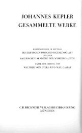 JOHANNES KEPLER GESAMMEL TE WERKE