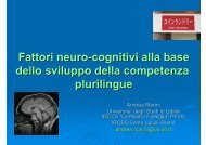 Fattori neuro-cognitivi alla base dello sviluppo della ... - Sbilf.Eu