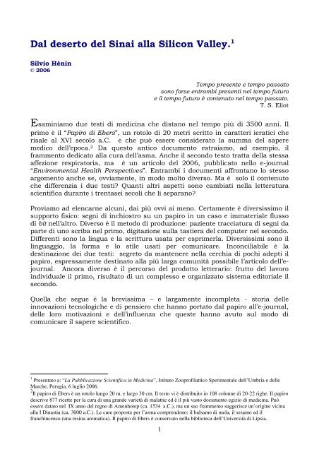 Testo della relazione in formato pdf - SPVet.it