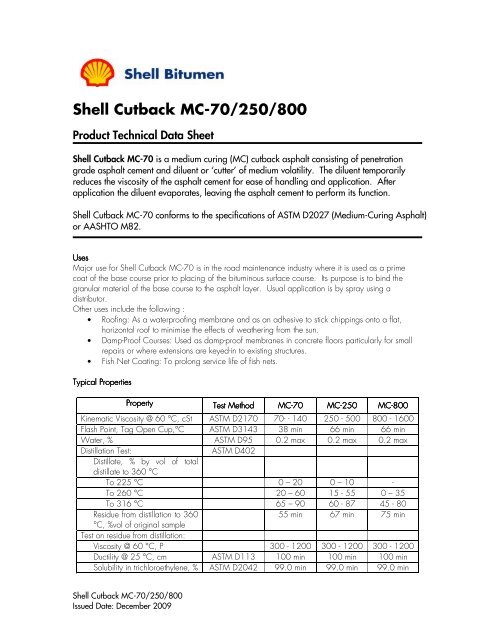 Shell Cutback MC