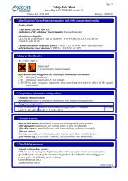 Safety data sheet - Axson