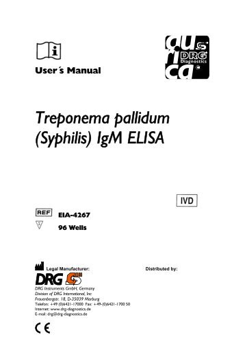 Treponema pallidum (Syphilis) IgM ELISA - DRG Diagnostics GmbH