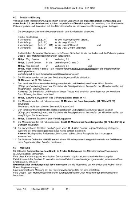 Treponema pallidum (Syphilis) IgM ELISA - DRG Diagnostics GmbH