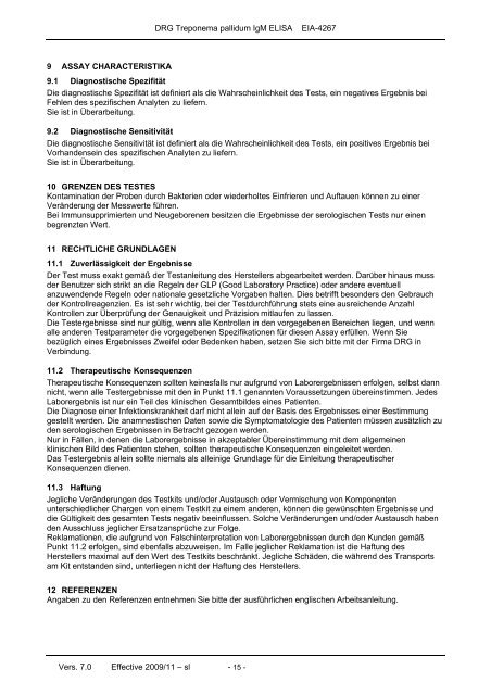 Treponema pallidum (Syphilis) IgM ELISA - DRG Diagnostics GmbH