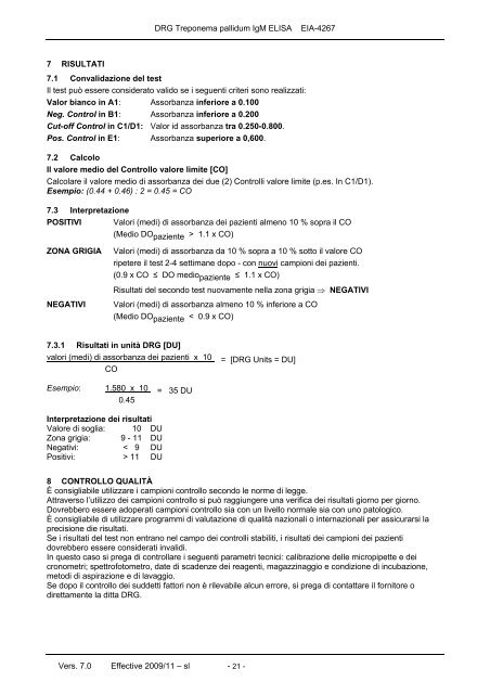 Treponema pallidum (Syphilis) IgM ELISA - DRG Diagnostics GmbH