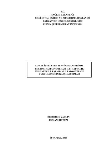 tc sağlık bakanlığı şişli etfal eğitim ve araştırma hastanesi radyasyon ...