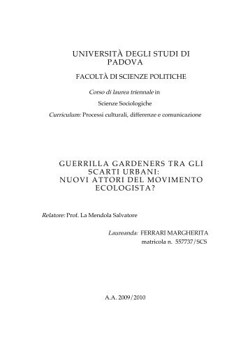 Guerrilla gardeners tra gli scarti urbani - L'odore dei pomeriggi