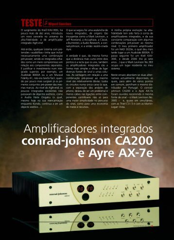 conrad-johnson CA200 e Ayre AX-7e