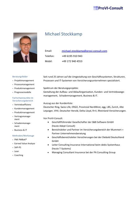Michael Stockkamp - ProVI-Consult