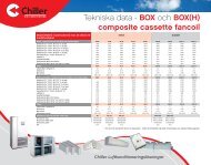 Tekniska data - BOX och BOX(H) composite cassette fancoil - Chiller