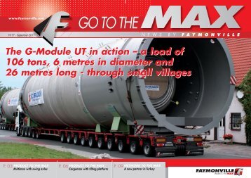 The G-Module UT in action – a load of 106 tons, 6 ... - Faymonville