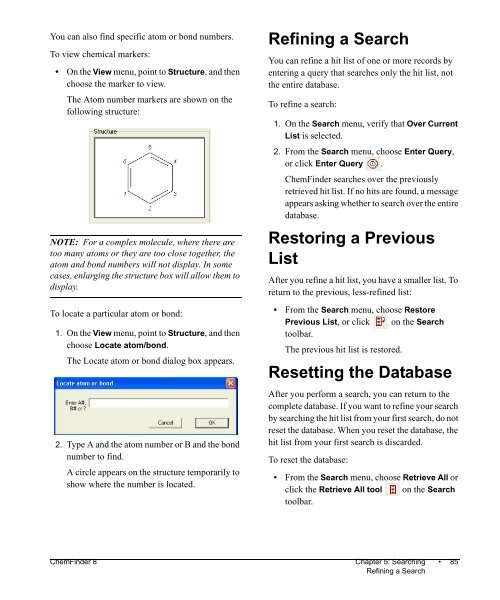 Using ChemFinder - CambridgeSoft