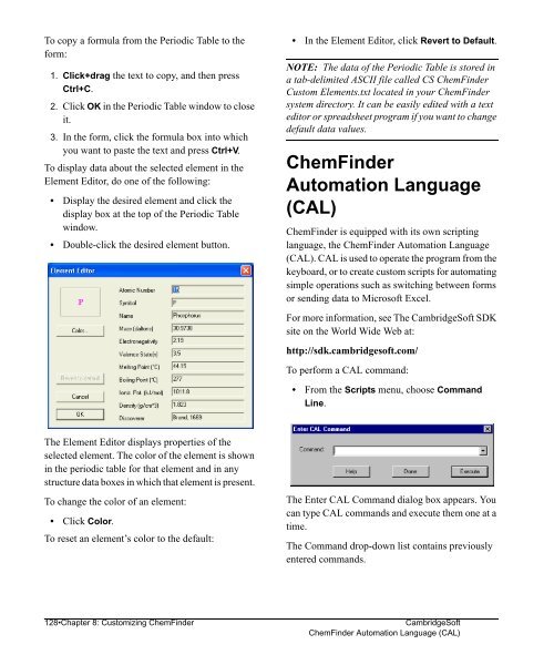 Using ChemFinder - CambridgeSoft